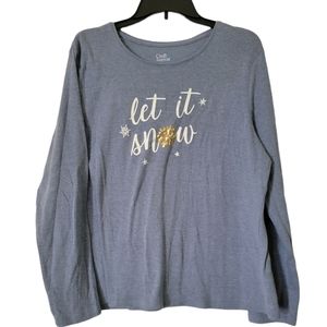 Let It Snow Croft&Barrow classic tee.